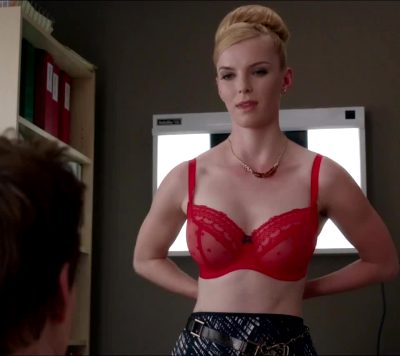 Betty Gilpin Has Natural D-cup Tits