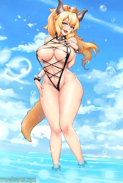 Bowsette At The Bdach