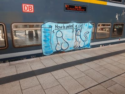 Graffiti On A Train In Germany