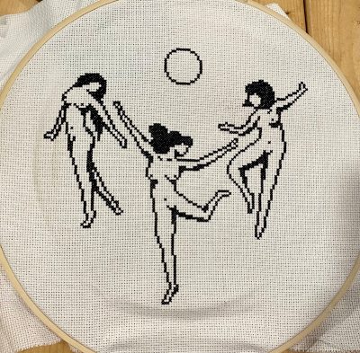 Just Finished My Dancing Witches Cross Stitch