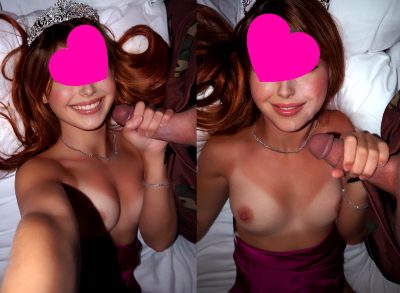 My Friend Has A Prom Dress Fetish So I Put On My Old Dress And Tiara & Let Him Cum On My Face. I Just Wish He Could Cum More…