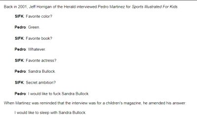 Pedro Martinez Sports Illustrated For Kids Interview