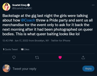 Scarlet Envy Has Something To Say About Coach’s Pride Party